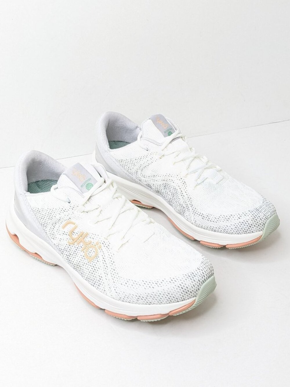 Ryka Devotion X Walking Sneakers White Grey Women's 7 Wide